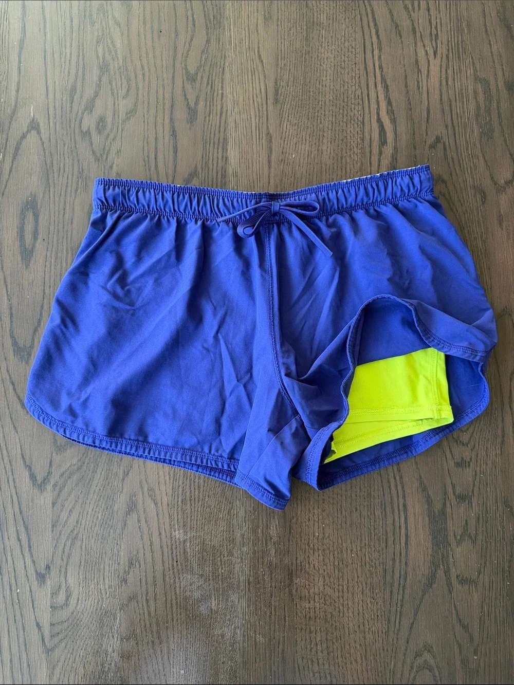 Nike Women's Athletic Shorts Trio — Black, Purple, Black with Yellow Trim